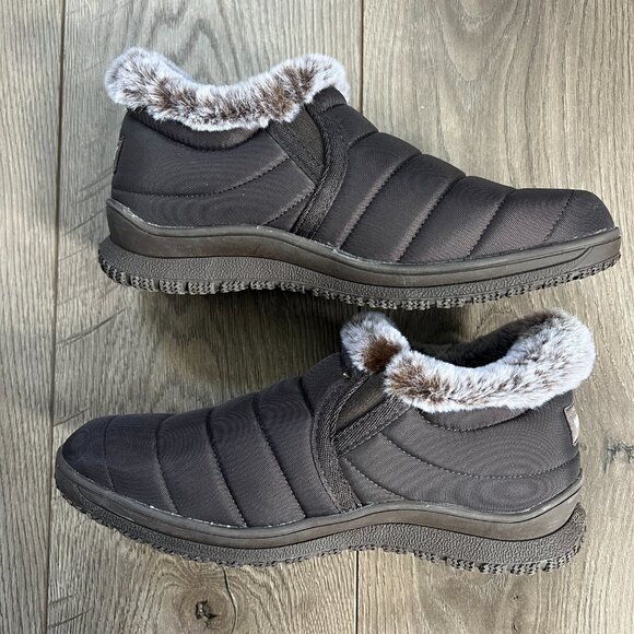 Minnetonka Timpson Twin Gore Nylon Faux Fur Collar Booties Size 9 - Picture 2 of 7